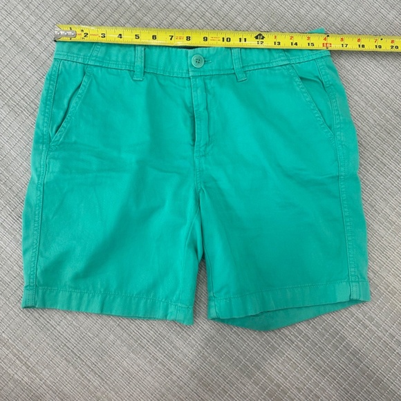 J Crew Chino Sunday Slim bright green teal women’s shorts, size 4 - Picture 3 of 4